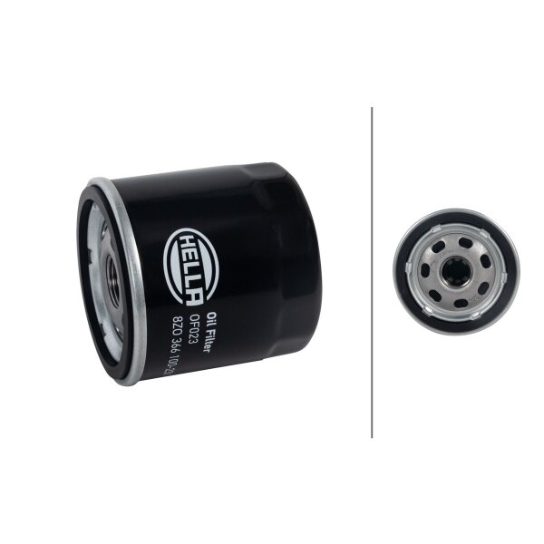 Oil Filter single screw-on Ø 76 mm HELLA suitable for e.g. VOLVO S60