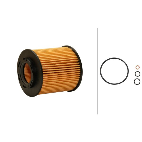 Oil Filter insert Ø 72 mm HELLA suitable for BMW 1 Series and others