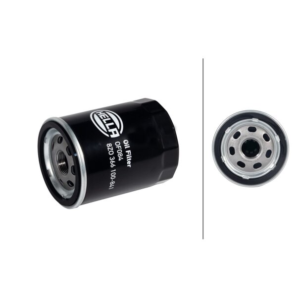 Oil Filter single screw-on Ø 76 mm HELLA IAM-Expertise fits FIAT PUNTO