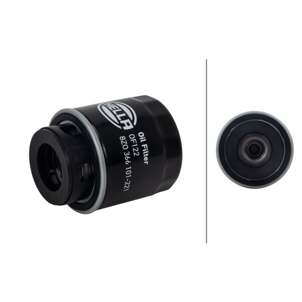 Oil Filter single screw-on Ø 76 mm HELLA IAM-Expertise suitable for BYD SEAL