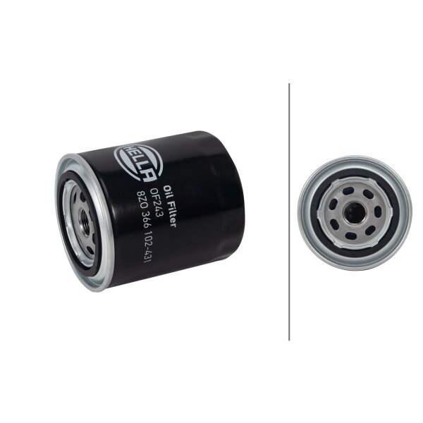 Ölfilter einfach anschraubbar Ø 93 mm HELLA IAM-Expertise passend für u.a. VAG