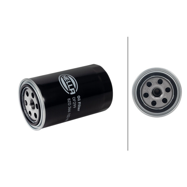 Ölfilter einfach anschraubbar Ø 86 mm HELLA passend für u.a. HYUNDAI TUCSON