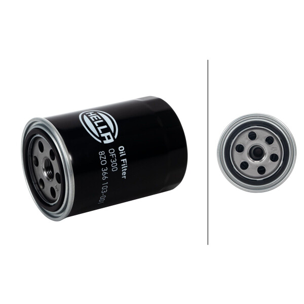 Ölfilter einfach anschraubbar Ø 86 mm HELLA passend für u.a. KIA SPORTAGE