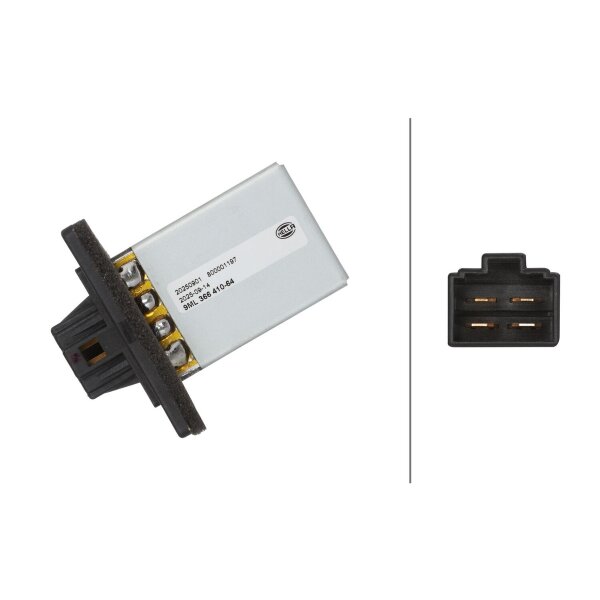 Widerstand Innenraumgebläse 12 V 4-polig HELLA für u.a. HYUNDAI GETZ