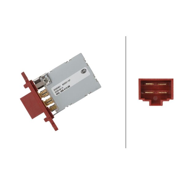 Widerstand Innenraumgebläse 12 V 4-polig HELLA für u.a. HYUNDAI GETZ