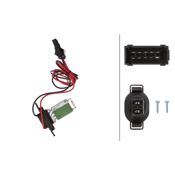 Resistor Interior Blower 12 V 7-pin HELLA for e.g. RENAULT SCÉNIC