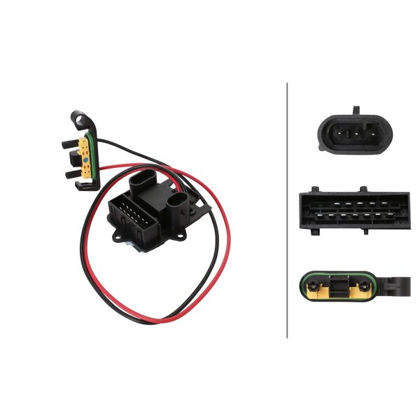 Widerstand Innenraumgebläse 12 V 15-polig HELLA für u.a. OPEL VIVARO