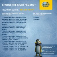 Widerstand Innenraumgebläse 12 V 4-polig HELLA für u.a. PEUGEOT PARTNER