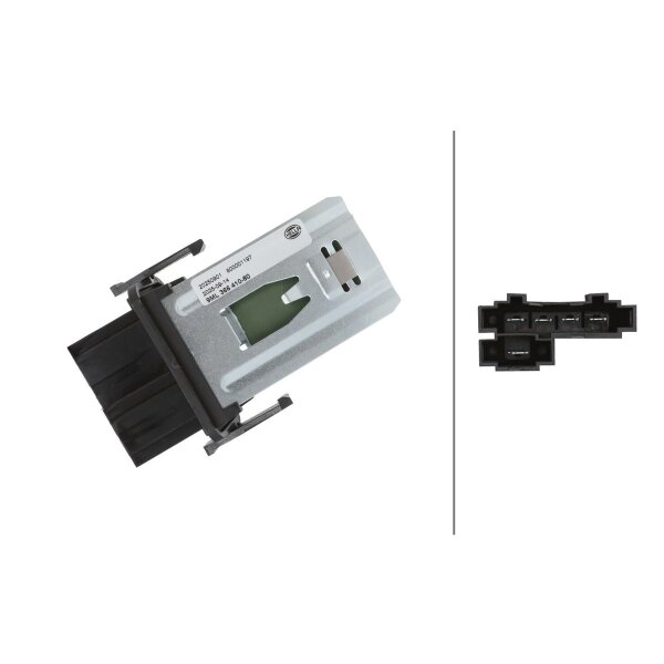 Resistor Interior Blower 12 V 5-pin HELLA for SEAT IBIZA and others