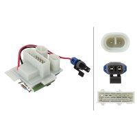 Resistor Interior Blower 12 V 14-pin HELLA for e.g....