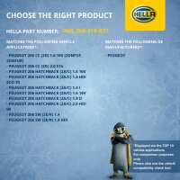 Resistor Interior Blower 12 V 6-pin HELLA for PEUGEOT 206 and others