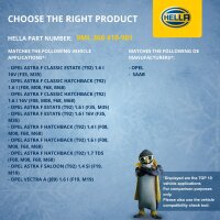 Resistor Interior Blower 12 V 7-pin HELLA suitable for e.g. OPEL VECTRA