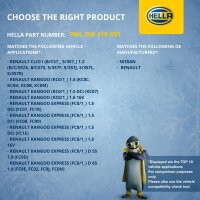 Widerstand Innenraumgebläse 12 V 4-polig HELLA für u.a. RENAULT KANGOO