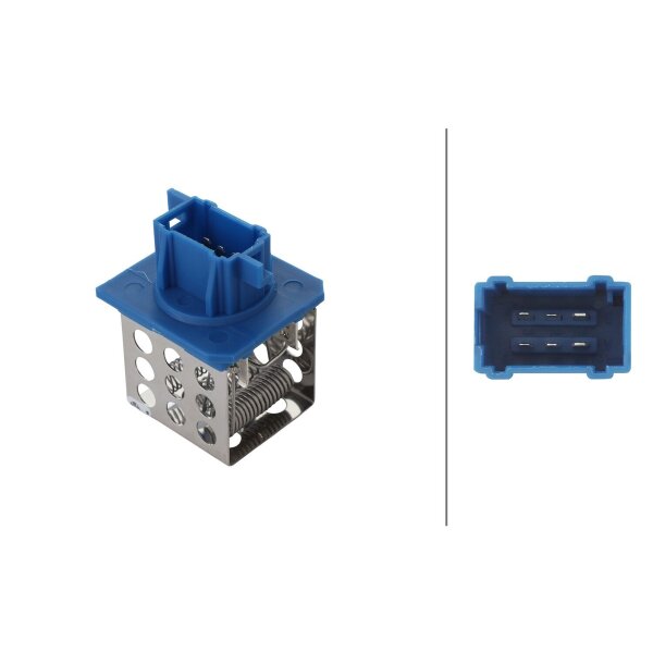 Widerstand Innenraumgebläse 12 V 6-polig HELLA für u.a. PEUGEOT 206