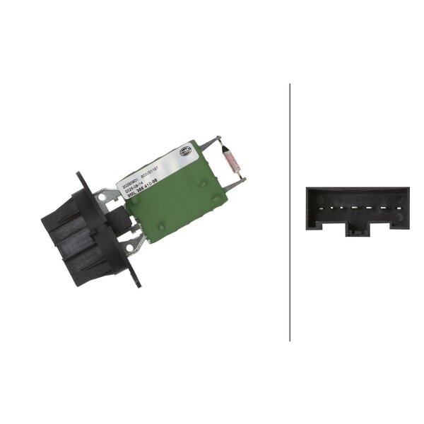 Resistor Interior Blower 12 V 5-pin HELLA for PEUGEOT 206 and others