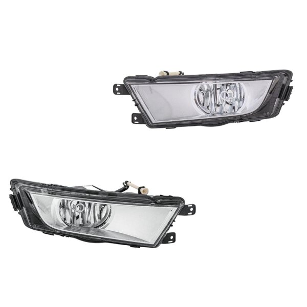 Front Fog Light Set left right 12 V H8 HELLA for e.g. SKODA OCTAVIA