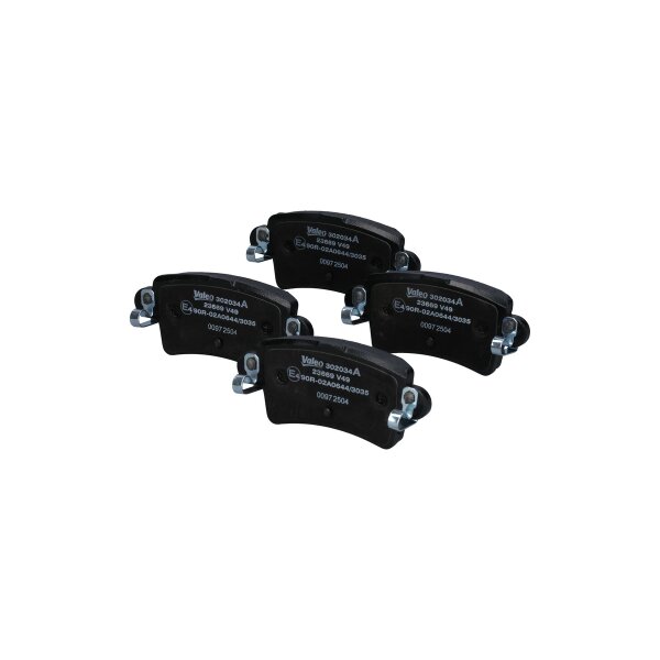 Brake pad set rear discs 16.8 mm VALEO suitable for e.g. OPEL MOVANO