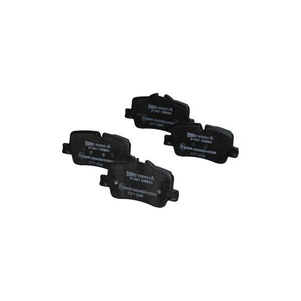 Brake pad set rear discs 16.6 mm VALEO for BMW 3 Series and others