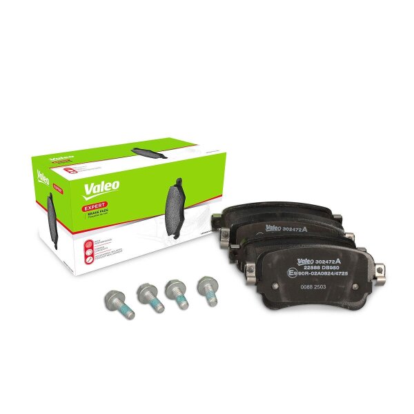 Brake pad set rear discs 17.3 mm VALEO for CITROËN JUMPY and others