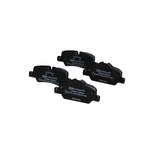 Brake pad set rear discs 16.6 mm VALEO for MINI MINI and others