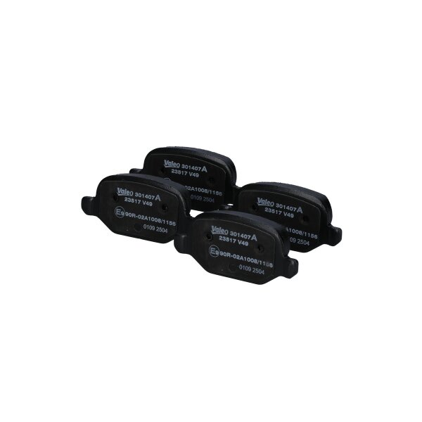 Brake pad set rear discs 16.5 mm VALEO for e.g. ALFA ROMEO 156