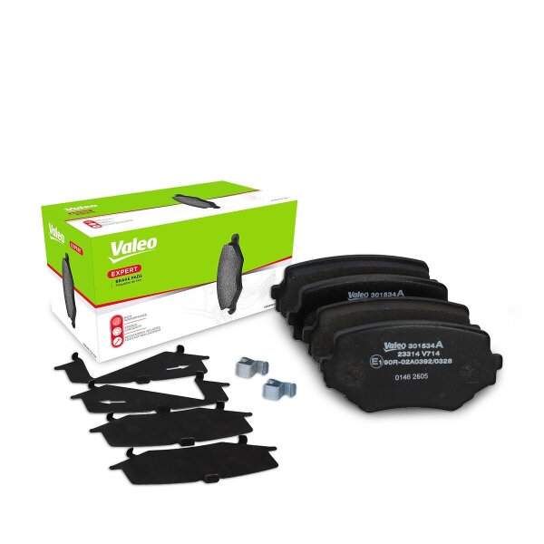 Bremsbelagsatz Scheiben vorne Verschleiß-Alert 15 mm VALEO für u.a. SUZUKI GRAND