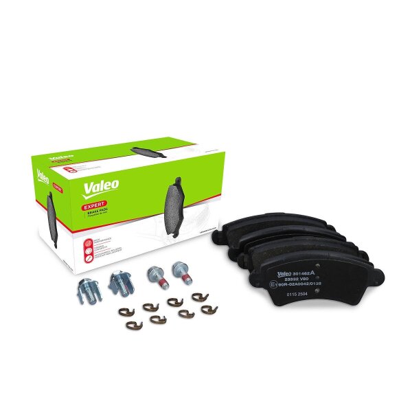 Brake pad set front discs 17.5 mm VALEO for e.g. CITROËN XSARA