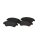 Brake pad set front discs 19 mm VALEO suitable for e.g. PEUGEOT 208