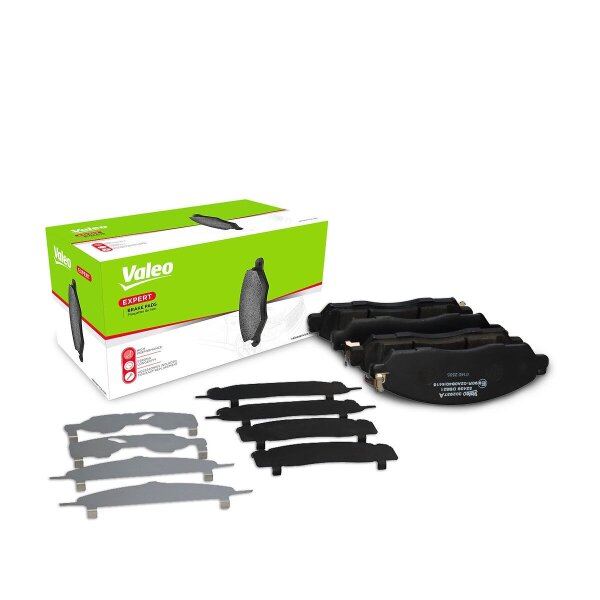 Brake pad set front discs 15.4 mm VALEO for e.g. NISSAN LEAF