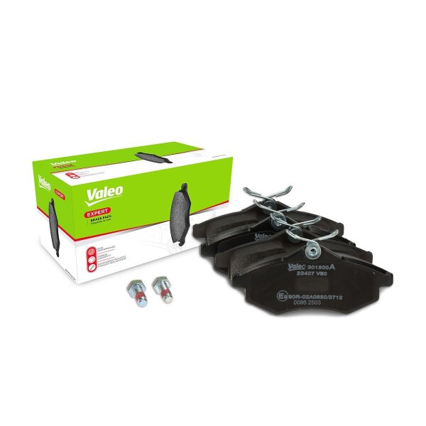 Brake pad set front discs 19 mm VALEO for CITROËN C3 and others