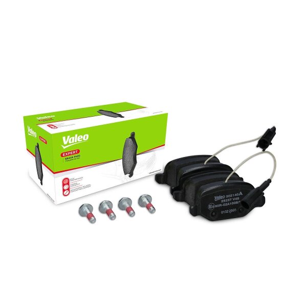 Brake pad set rear discs 17.1 mm VALEO for e.g. ALFA ROMEO MITO