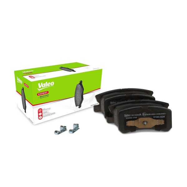 Brake pad set rear discs 16.1 mm VALEO for e.g. MITSUBISHI OUTLANDER