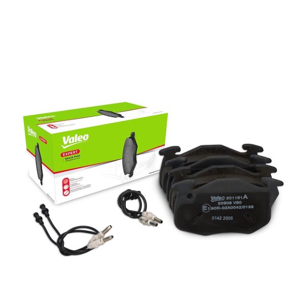 Brake pad set front discs 17.8 mm VALEO for e.g. PEUGEOT 106