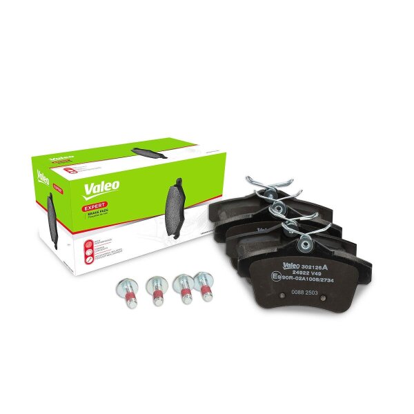 Brake pad set rear discs 17 mm VALEO for CITROËN DS4 and others