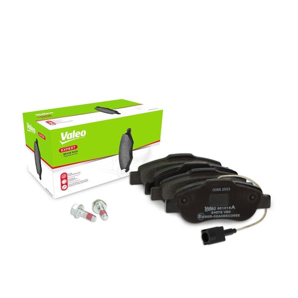 Brake pad set front discs 17.5 mm VALEO for FIAT PANDA and others