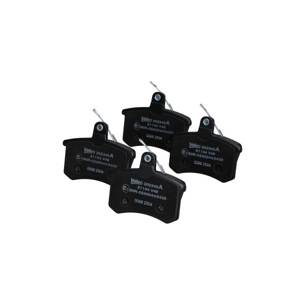 Brake pad set rear discs 15.8 mm VALEO for AUDI COUPE and others