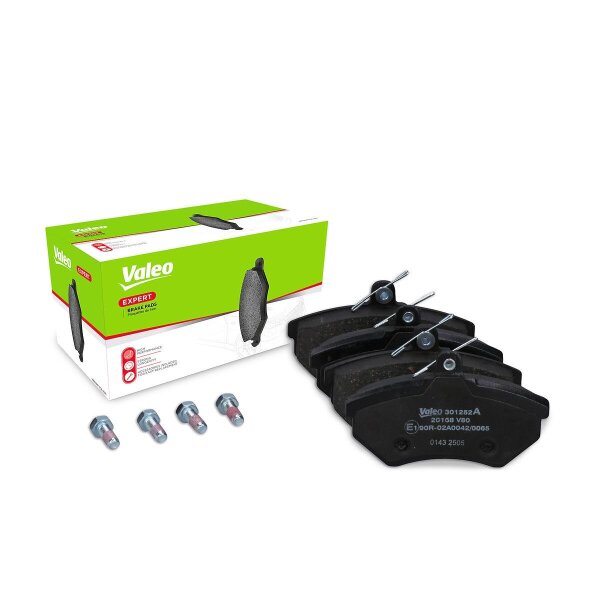 Brake pad set front discs 19.5 mm VALEO IAM-Expertise suitable for e.g. VW GOLF