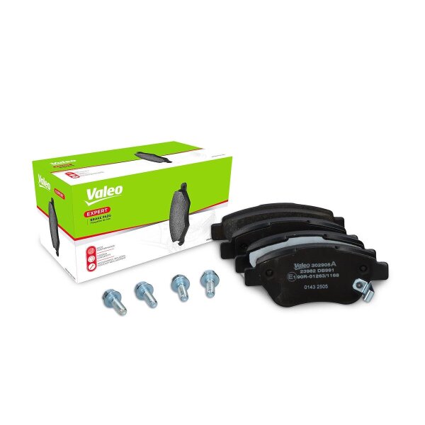 Brake pad set front discs wear-alert 17.7 mm VALEO for OPEL ADAM