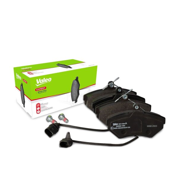 Brake pad set front discs 19.5 mm VALEO IAM-Expertise suitable for e.g. AUDI A4