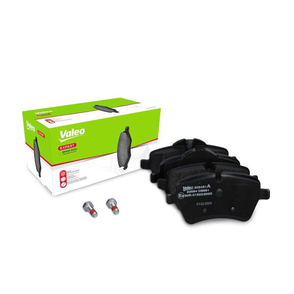Brake pad set front discs 18 mm VALEO IAM-Expertise suitable for e.g. MINI MINI