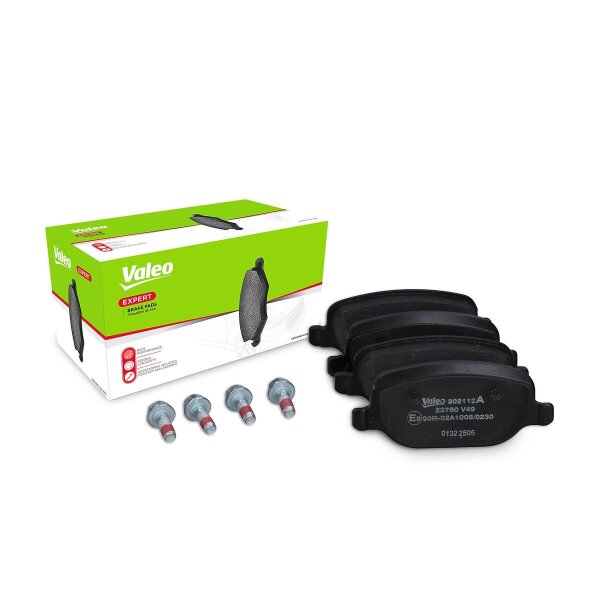 Brake pad set rear discs 17.3 mm VALEO for e.g. ALFA ROMEO 159