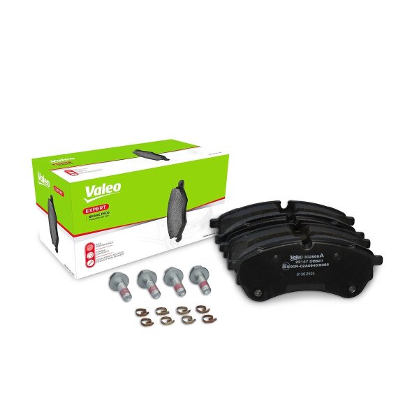 Brake pad set discs 21 mm VALEO IAM-Expertise suitable for e.g. MAN TGE