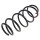 Suspension Spring front axle coil spring Ø 153 mm KYB for CITROËN C4