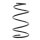 Suspension Spring front axle coil spring Ø 160 mm KYB for FIAT CINQUECENTO