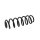 Suspension Spring rear axle coil spring KYB suitable for e.g. VW GOLF