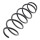Suspension Spring front axle coil spring Ø 139 mm KYB for e.g. OPEL ASTRA