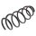 Suspension Spring front axle coil spring Ø 131 mm KYB for FORD FIESTA