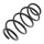 Suspension Spring front axle coil spring Ø 148 mm KYB for SEAT LEON and others