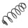 Suspension Spring rear axle coil spring Ø 116 mm KYB for CITROËN C3