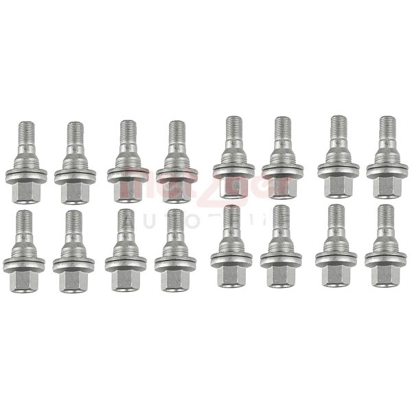 Wheel Bolt M12 x 1.25 17 mm tapered collar F 10.9 METZGER for PEUGEOT PARTNER